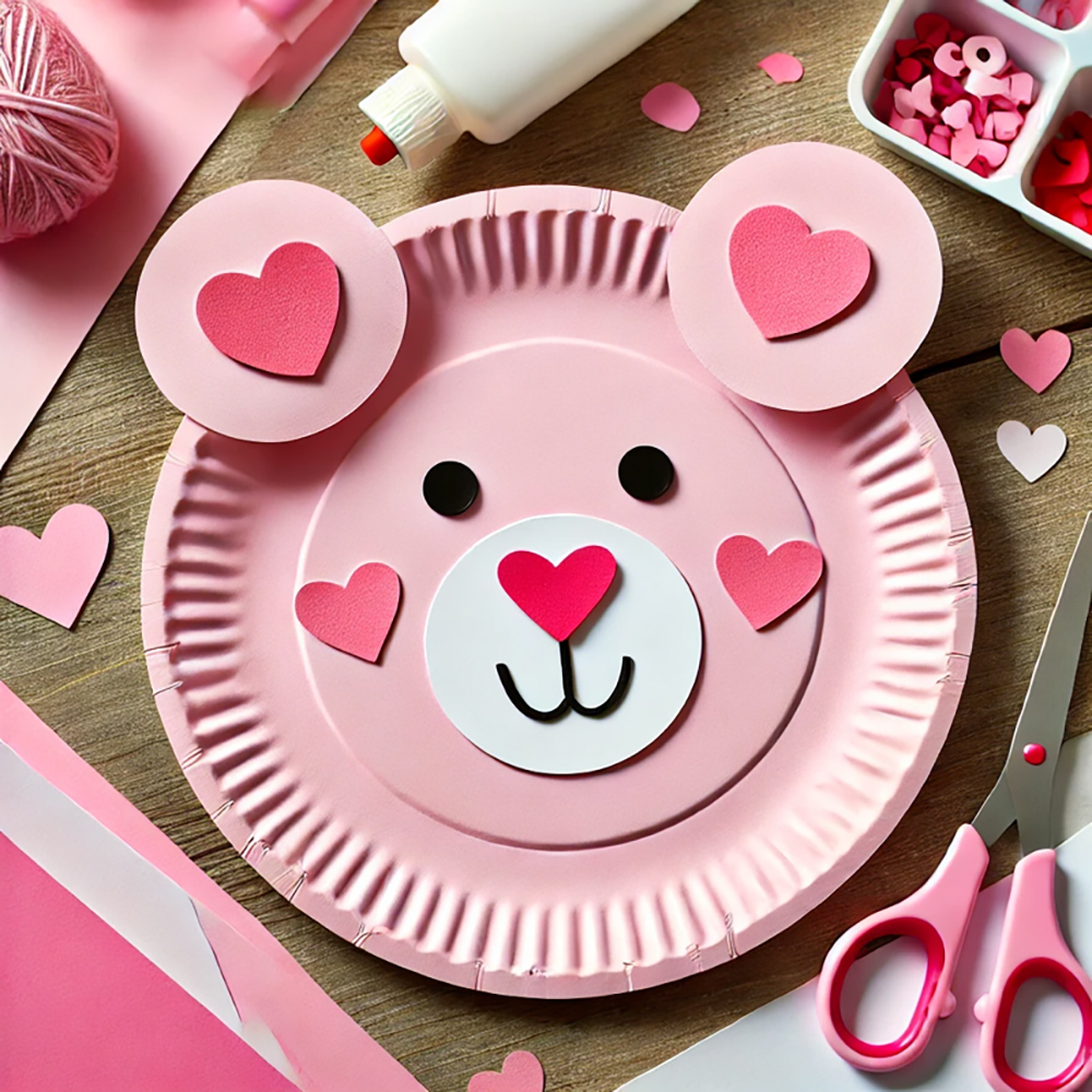 Valentine's Craft Ideas Paper Plate Bear