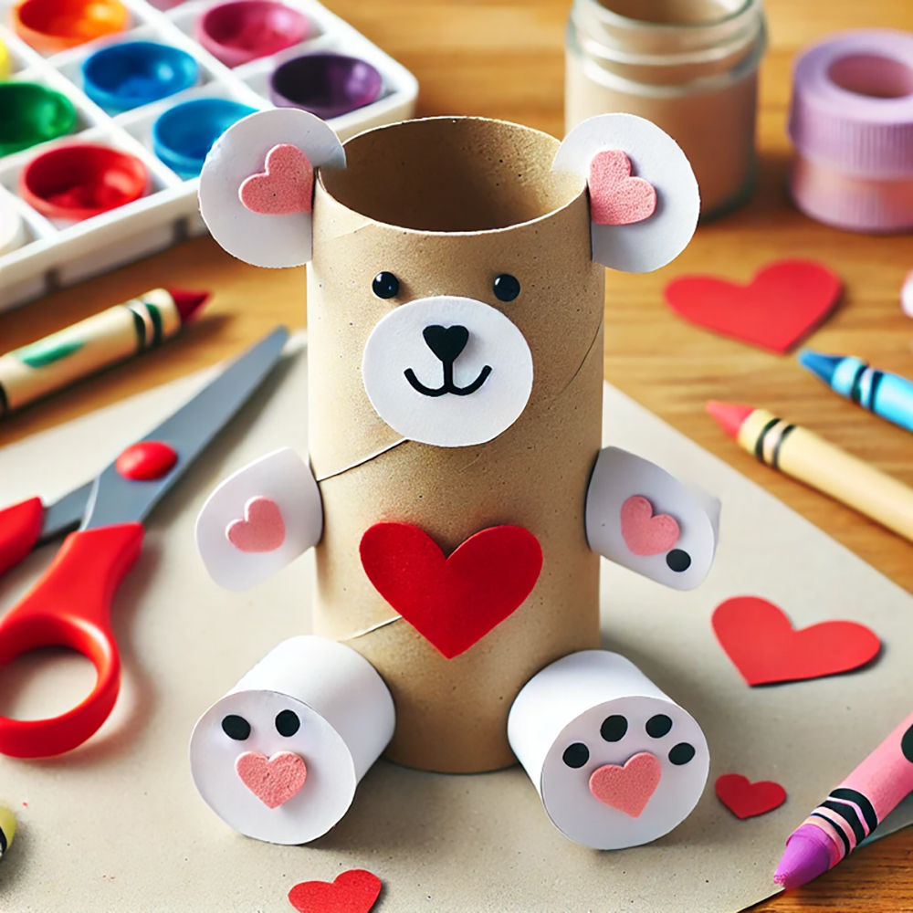 Valentines Craft Ideas Teddy Bear Tube