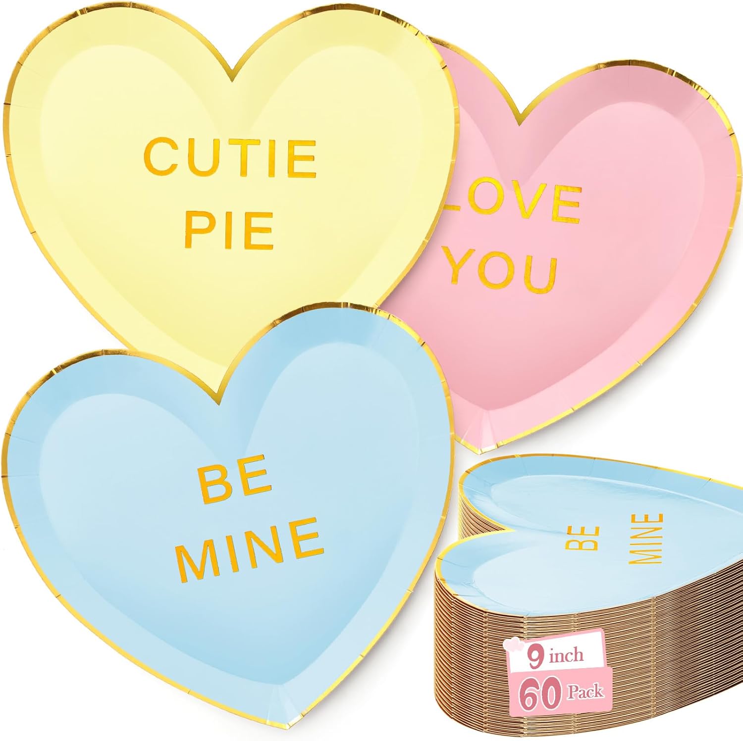 Valentine's Day paper plates