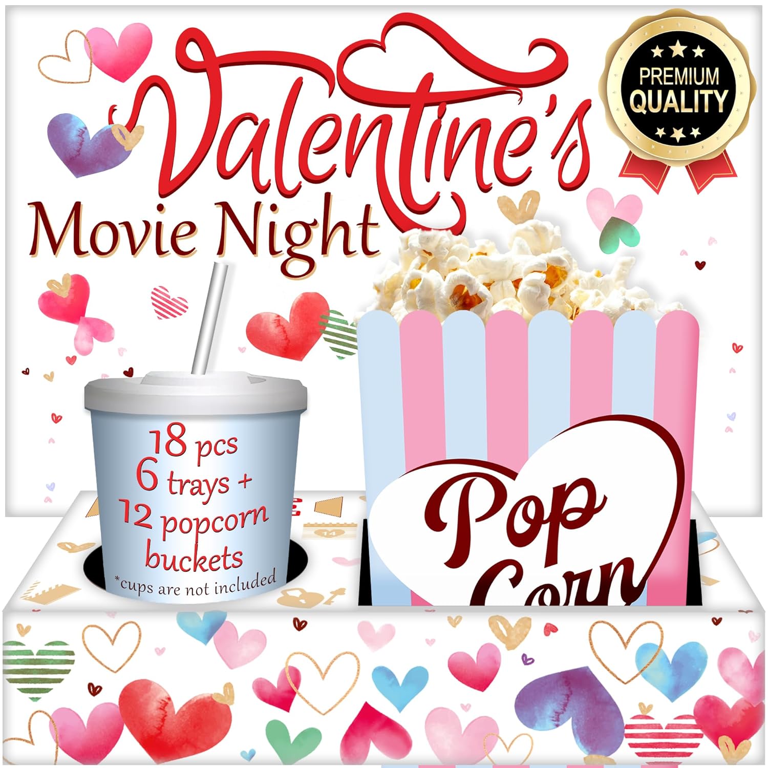 Valentine's Day movie night trays