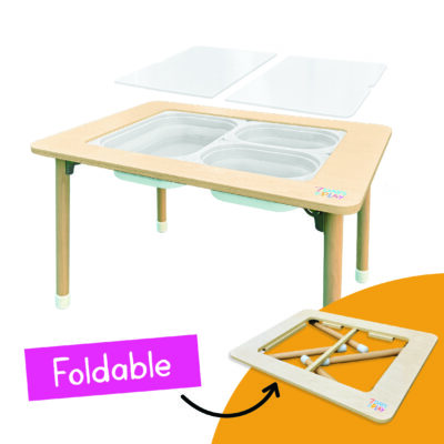 foldable sensory table from 7 days of play