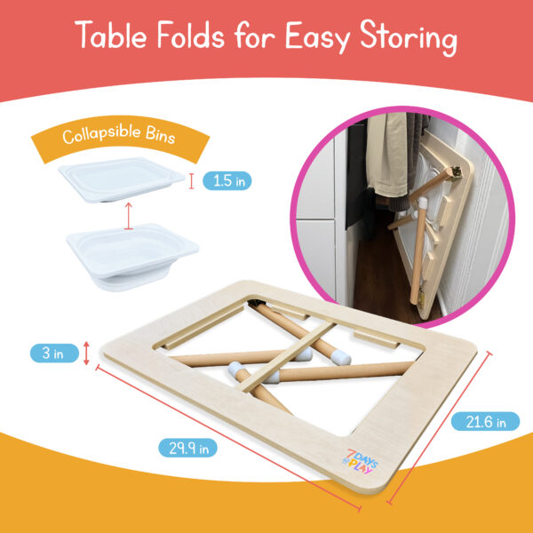 foldable sensory table from 7 days of play