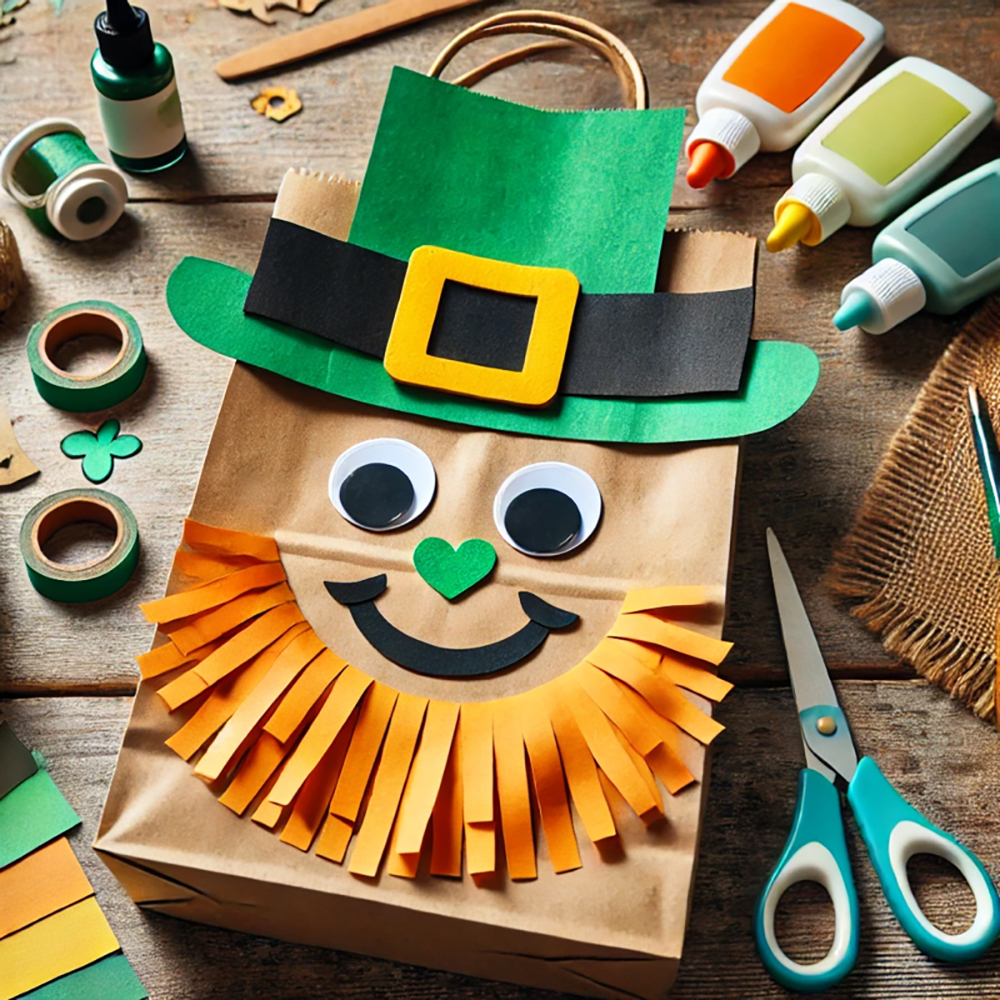 St.Patrick's day craft ideas leprechaun paper bag