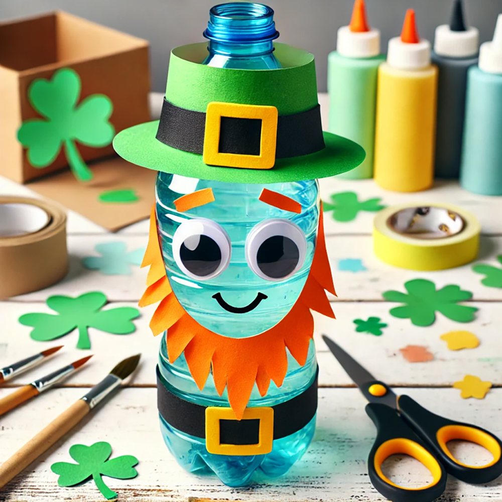 St.Patrick's day craft ideas leprechaun bottle
