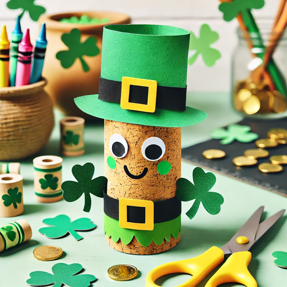 St.Patrick's day craft ideas cork leprechaun