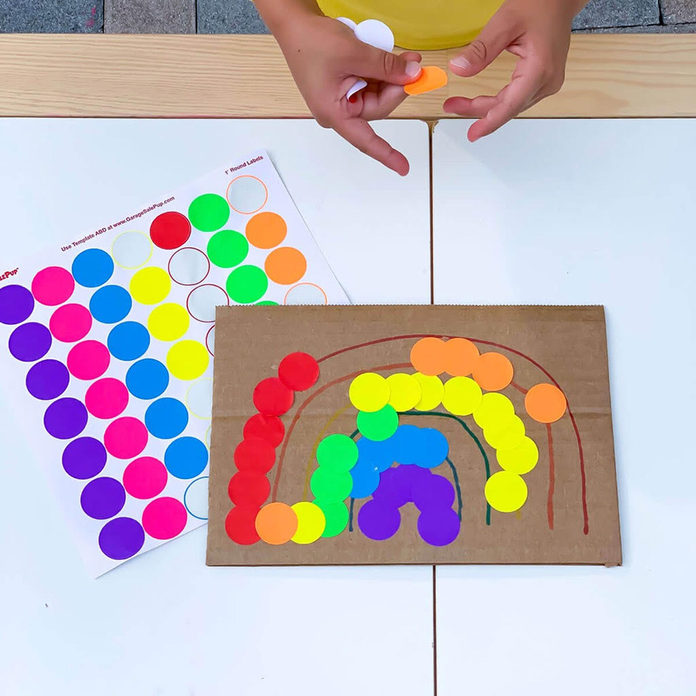 St.Patrick's day craft ideas dot stickers