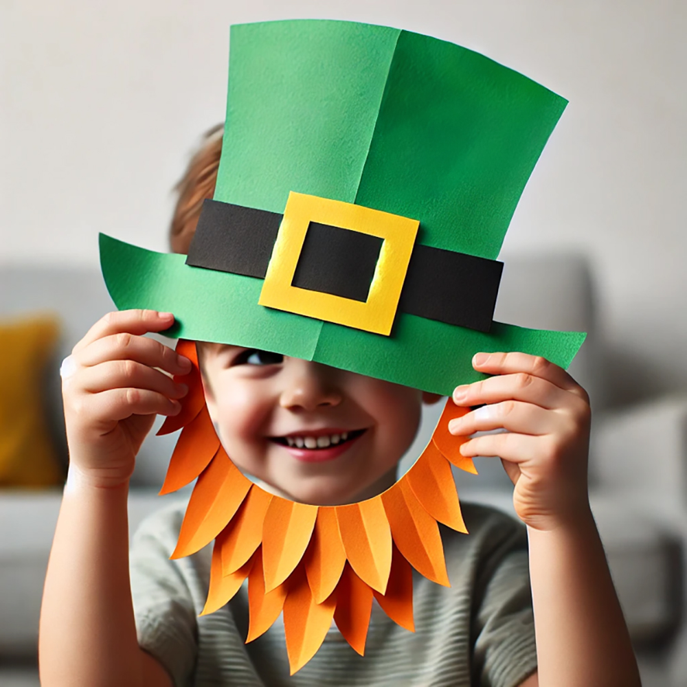 St.Patrick's day craft ideas leprechaun hat beard