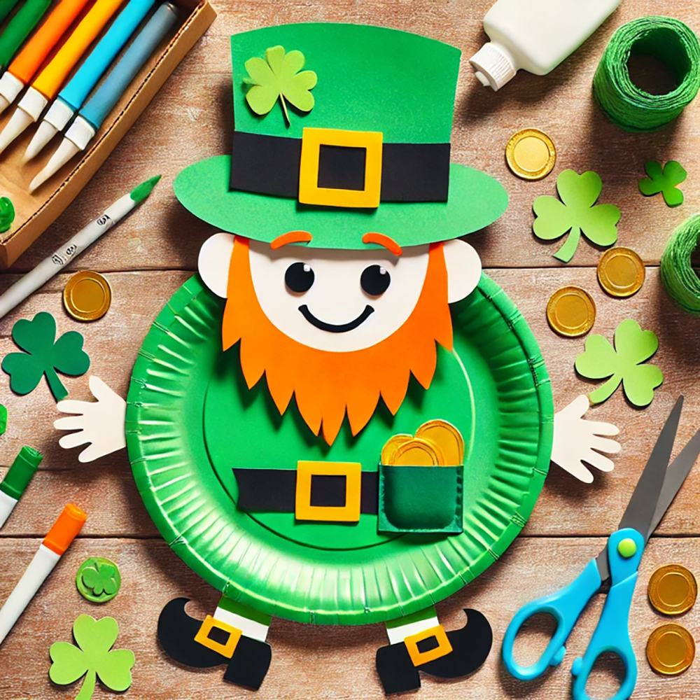 St.Patrick's day craft ideas leprechaun paper plate