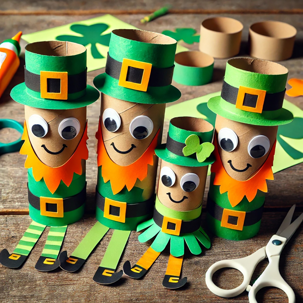 St.Patrick's day craft ideas toilette paper tubes