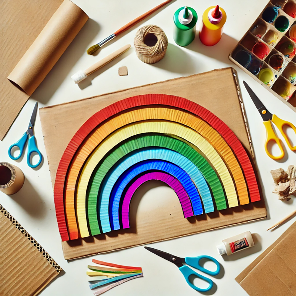 St.Patrick's day craft ideas paper rainbow