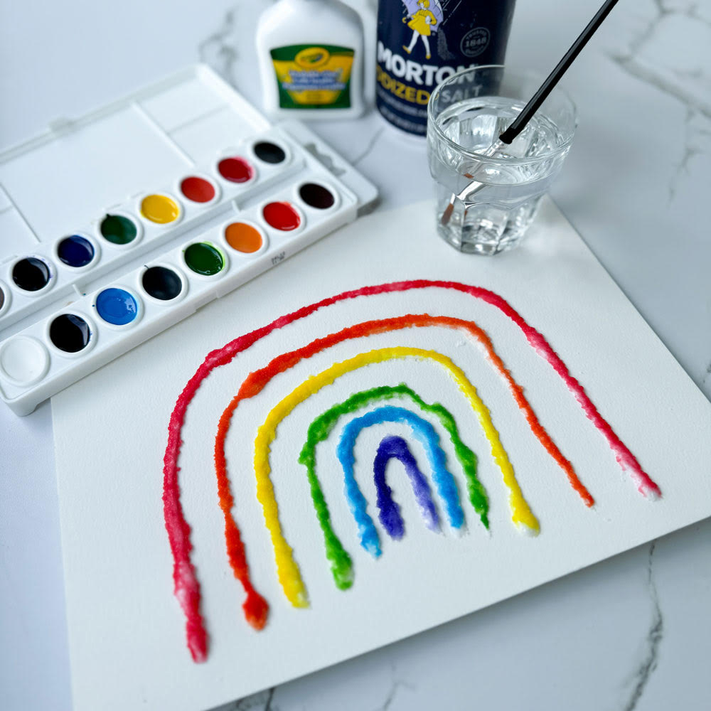 St.Patrick's day craft ideas rainbow salt