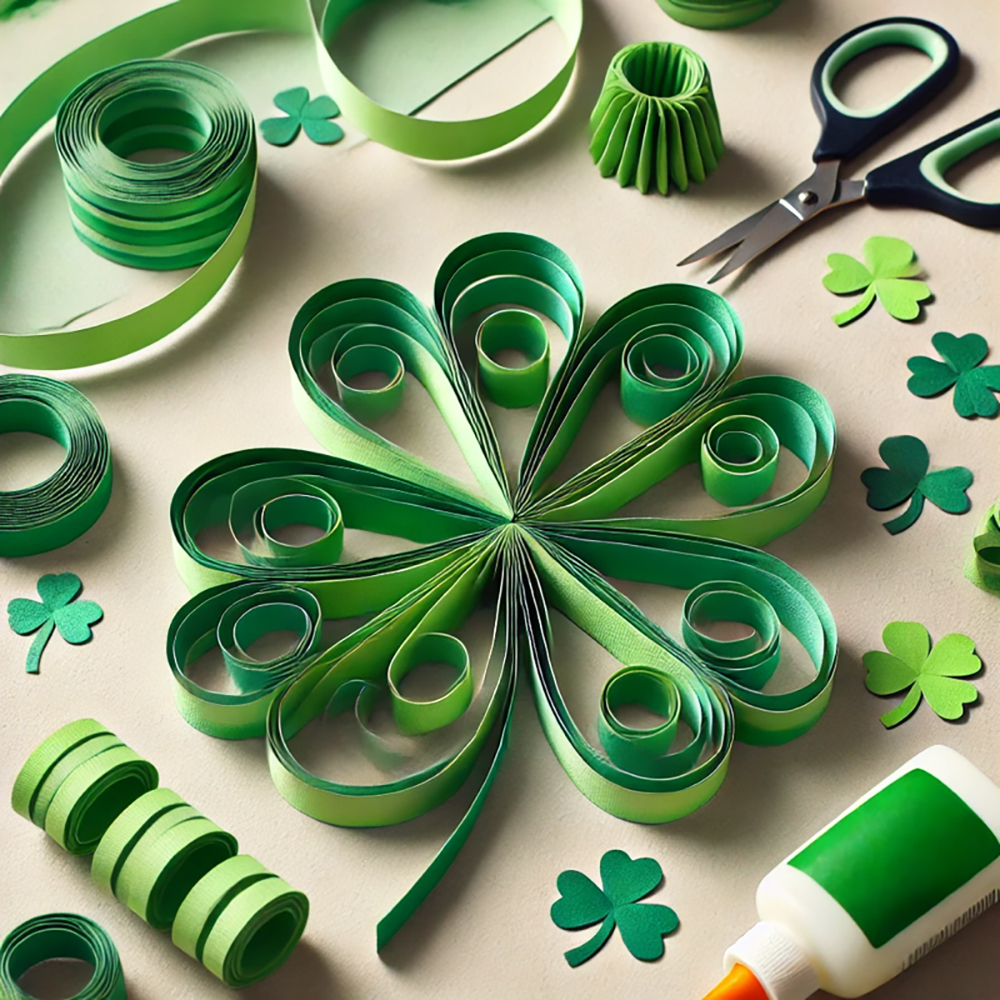 St.Patrick's day craft ideas paper shamrock