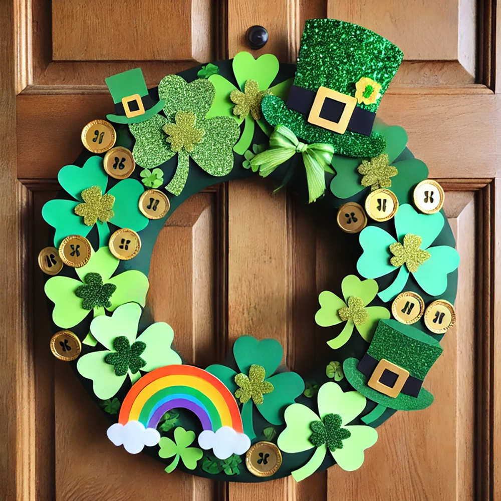 St.Patrick's day craft ideas wreath