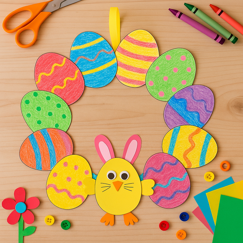 Easter-craft-ideas-eggs-wreath