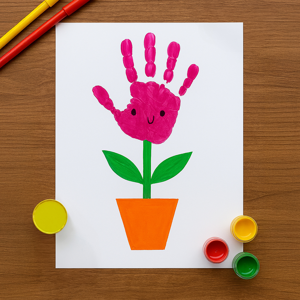 Easter-craft-ideas-flower-handpint