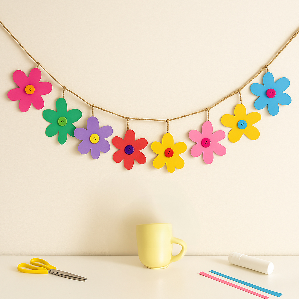 Easter-craft-ideas-flower-paper-garland