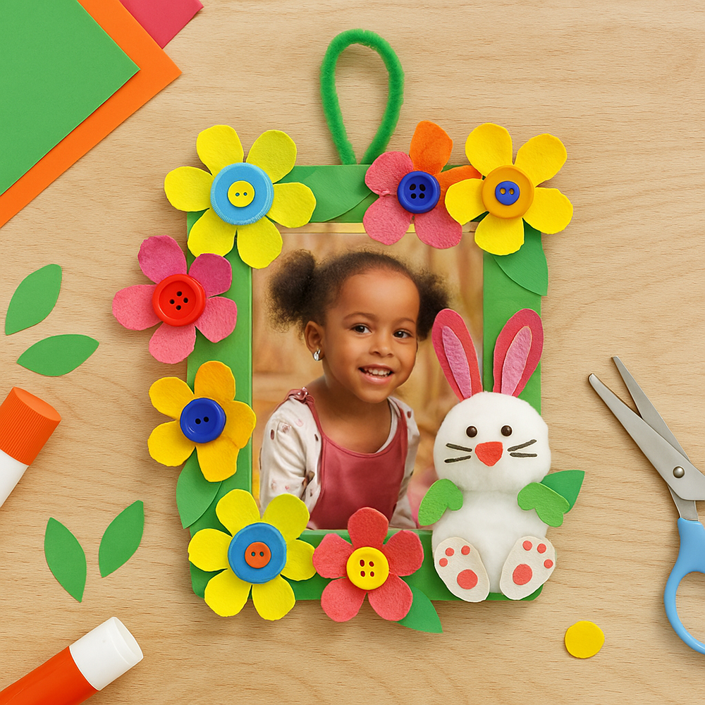 Easter-craft-ideas-frame-flowers