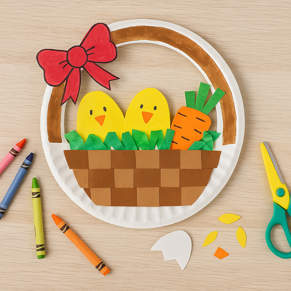 Easter-craft-ideas-paper-plate-basket