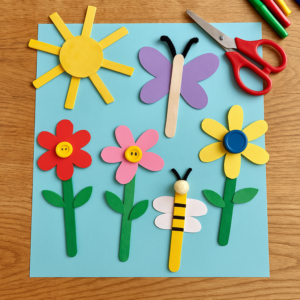 Easter-craft-ideas-popsicle-sticks-flower-butterfly