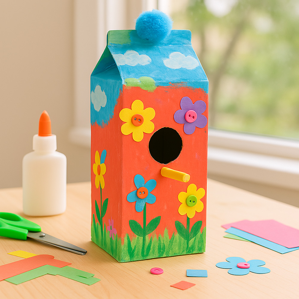 Spring-craft-ideas-carton-milk-flowers