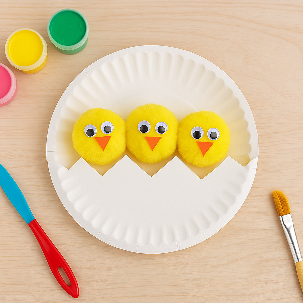 Spring-craft-ideas-chicken-egg-paper plate