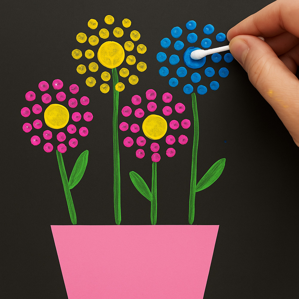 Spring-craft-ideas-cotton-swab-flower.