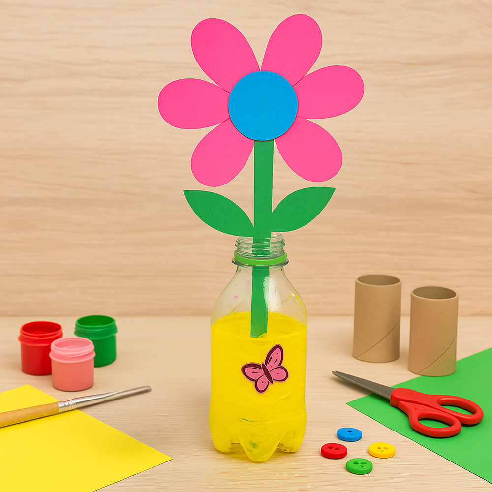 Spring-craft-ideas-floer-plastic-bottle-vase