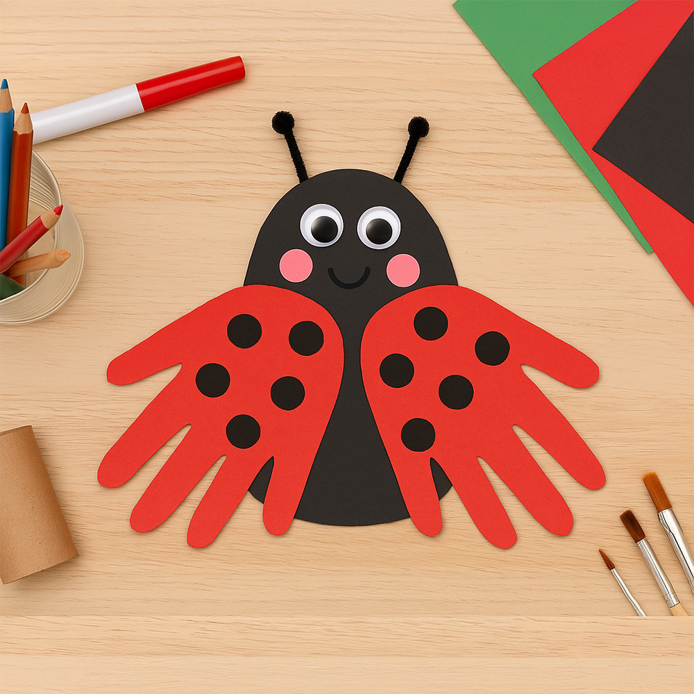 spring-craft-idea-ladybug-handprint