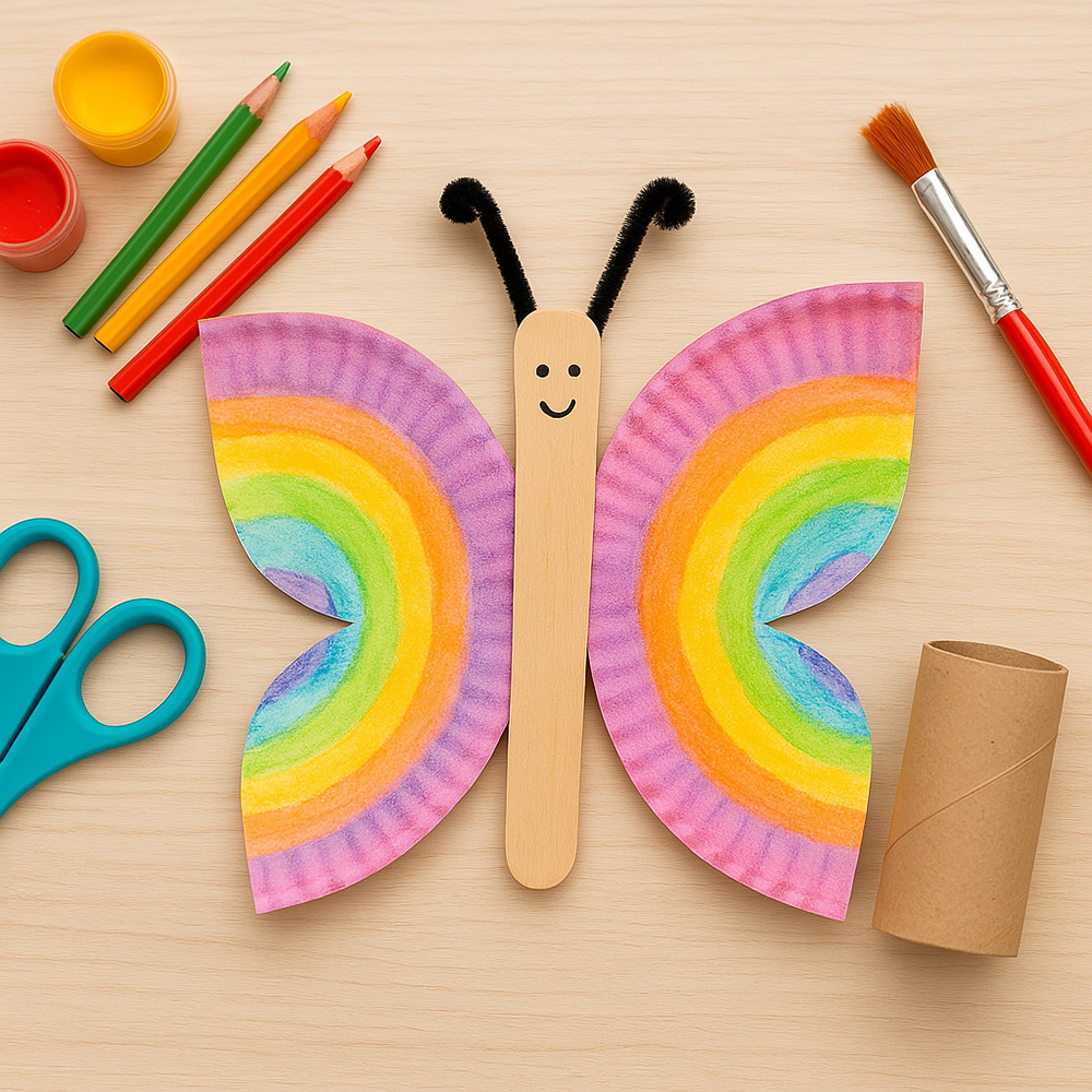 spring-craft-idea-butterfly-paperplate