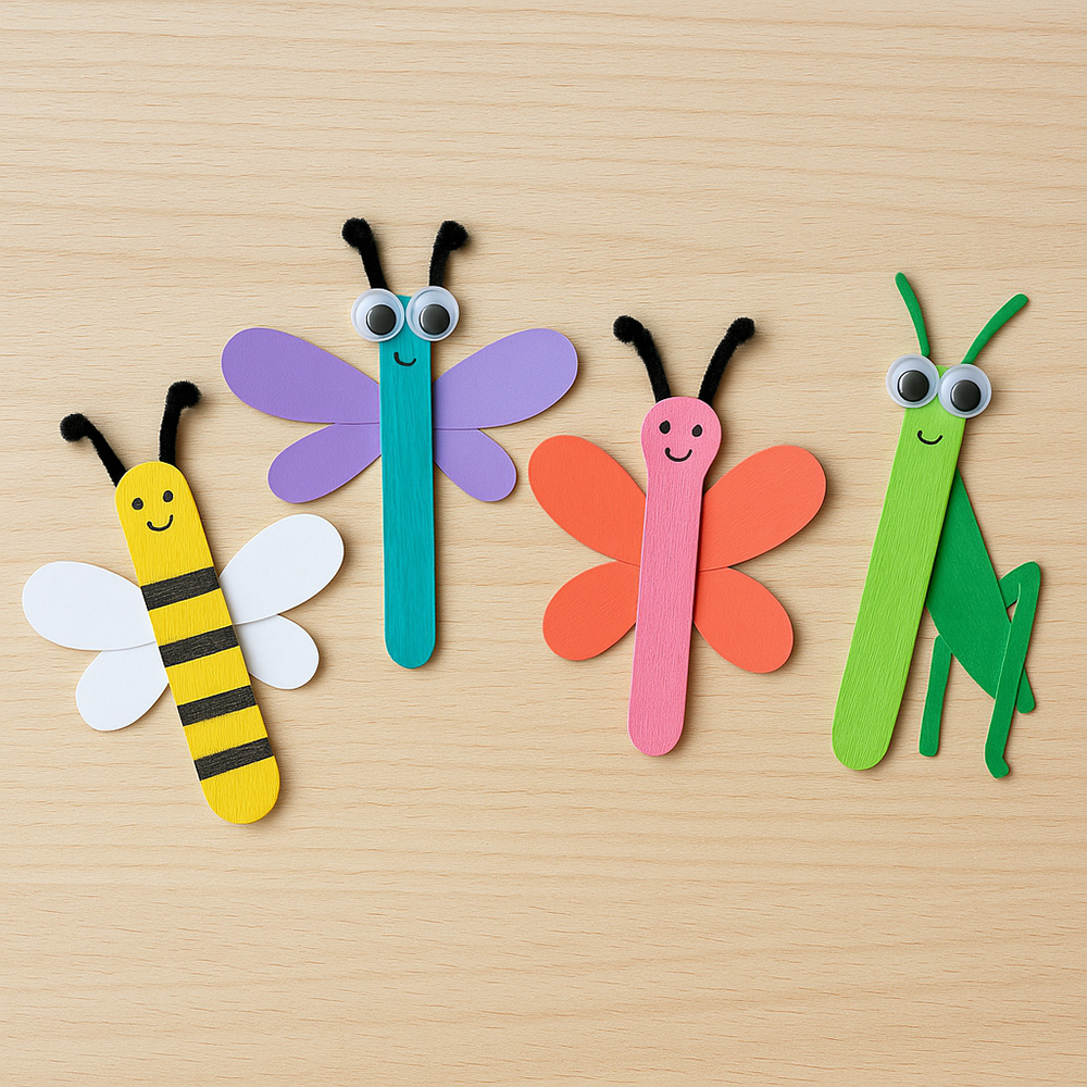 Pom-Pom Caterpillar Craft</p>
<p>A cute, colorful caterpillar made from pom-poms, creating a playful and tactile craft. A fun and easy project for kids to make during the spring season, adding a cheerful touch to any springtime craft collection.