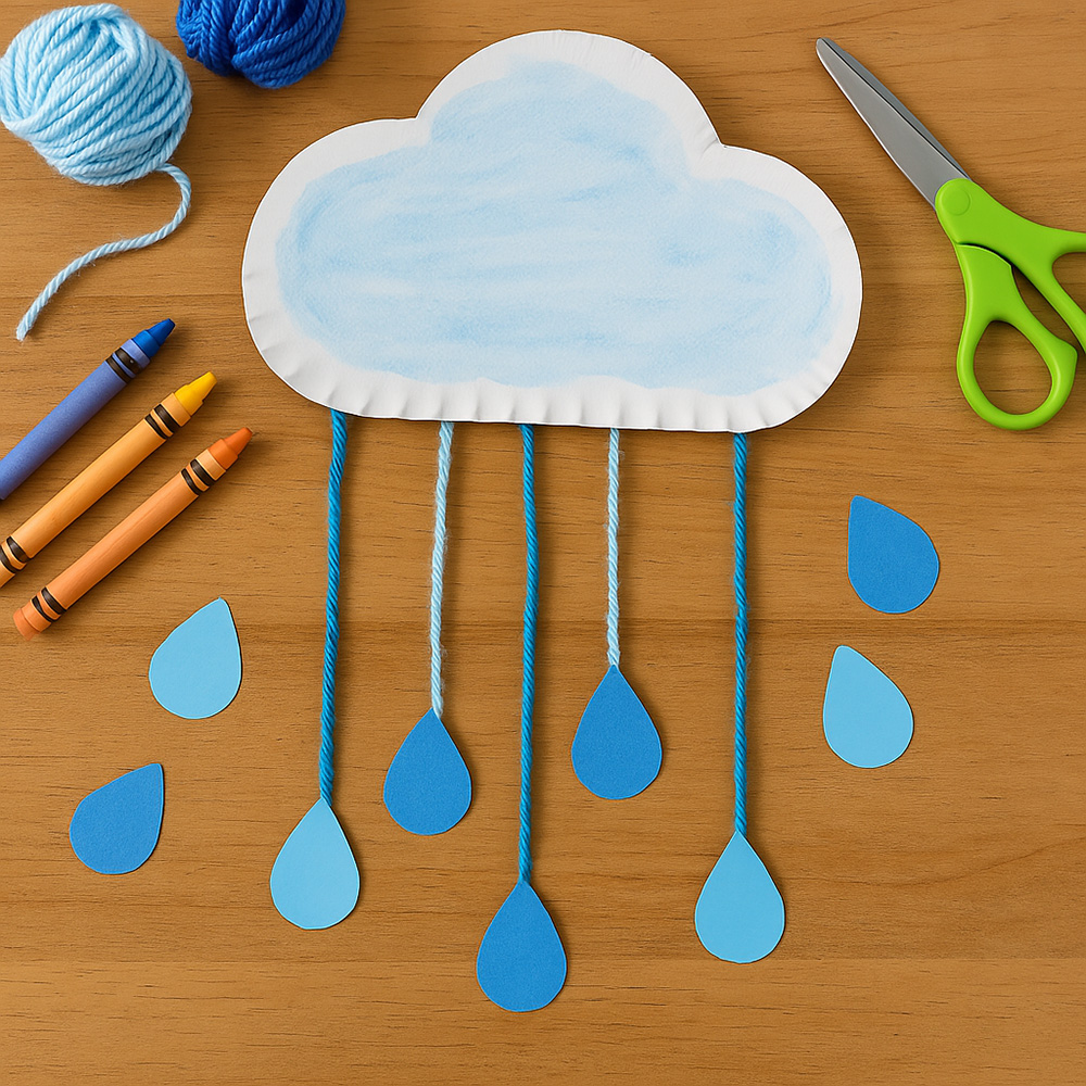 Spring-craft-ideas-rain-cloud-paper-plate