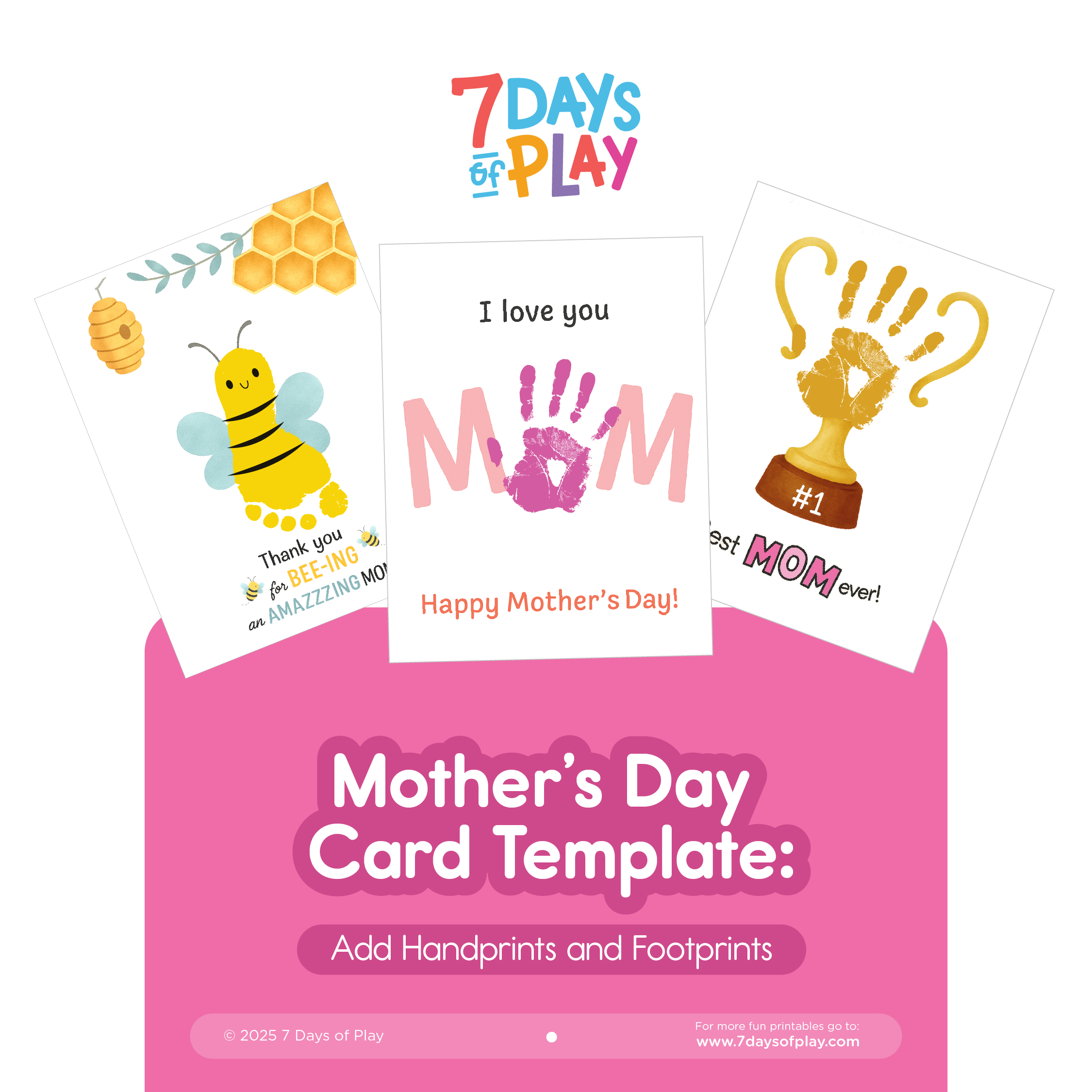 Mother's Day handprint footprint templates