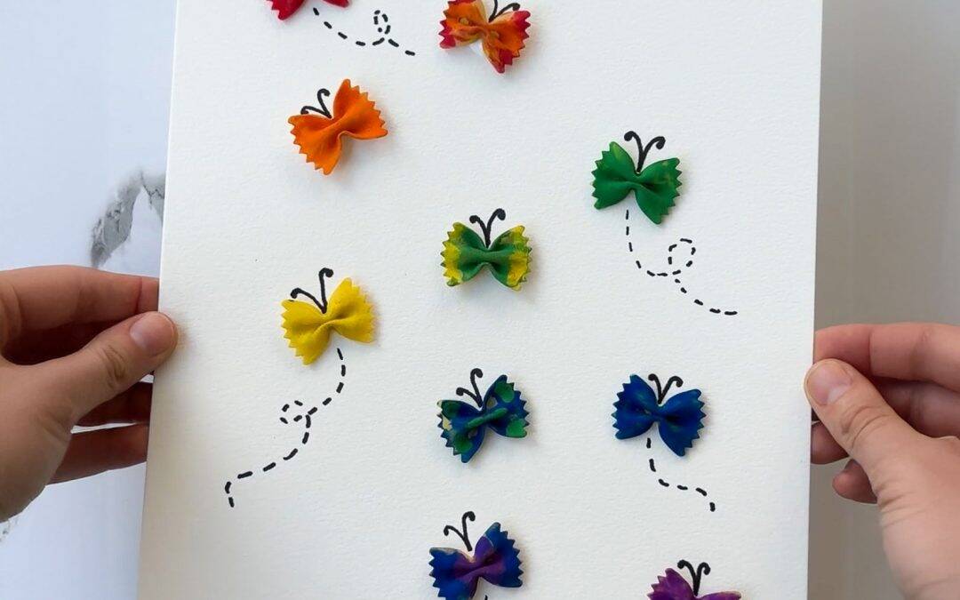 Butterfly Craft Preschool Kids Will Love (With Pasta!)