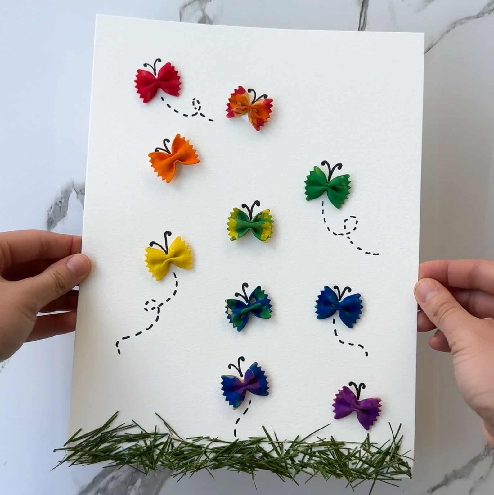 Butterfly Craft Preschool Kids Will Love (With Pasta!)