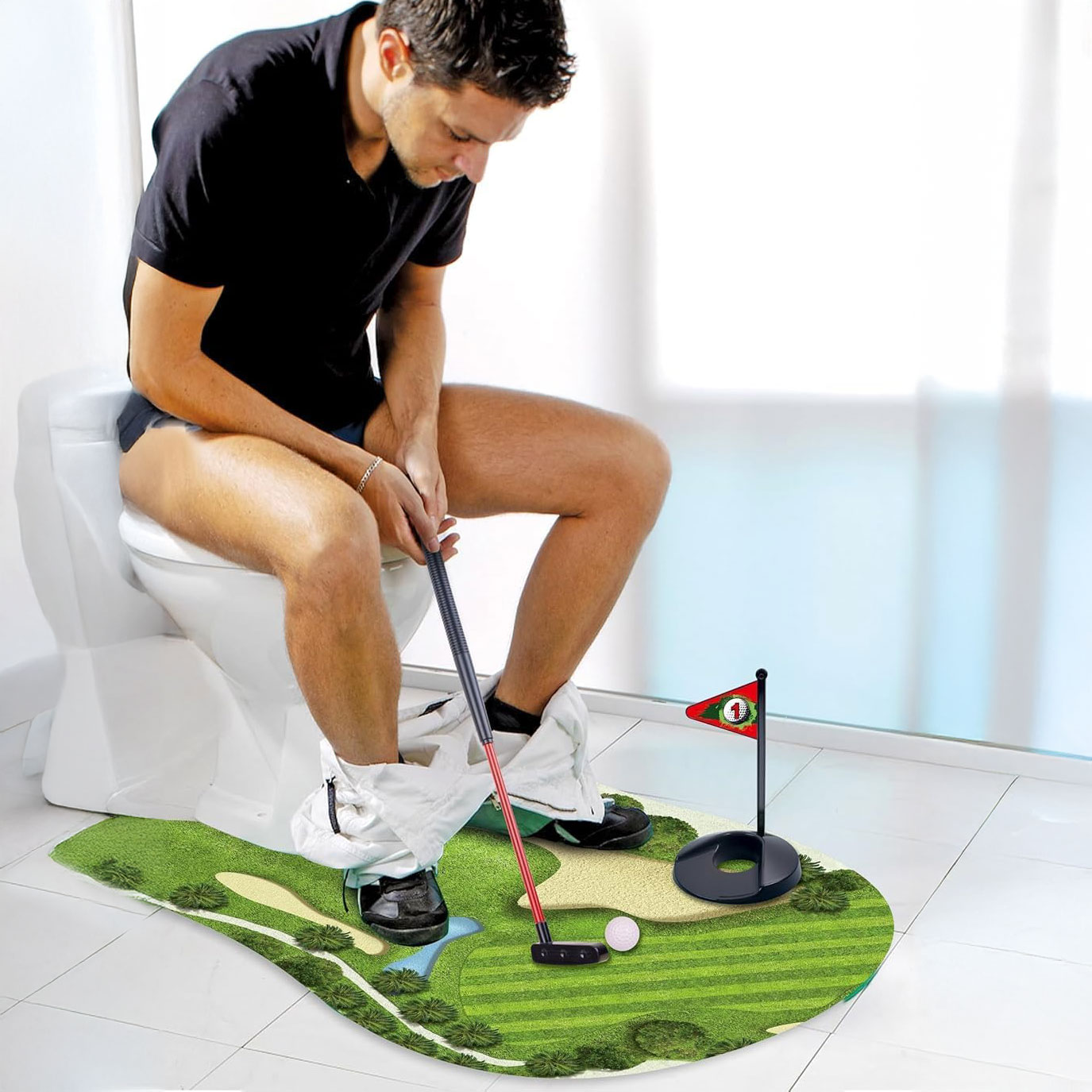 dad gift golf bathroom gag gift