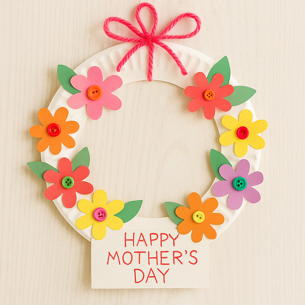 mothers-day-craft-ideas-paper-flowers-wreath