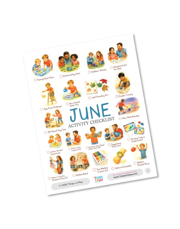 june Activities Checklist - Printable