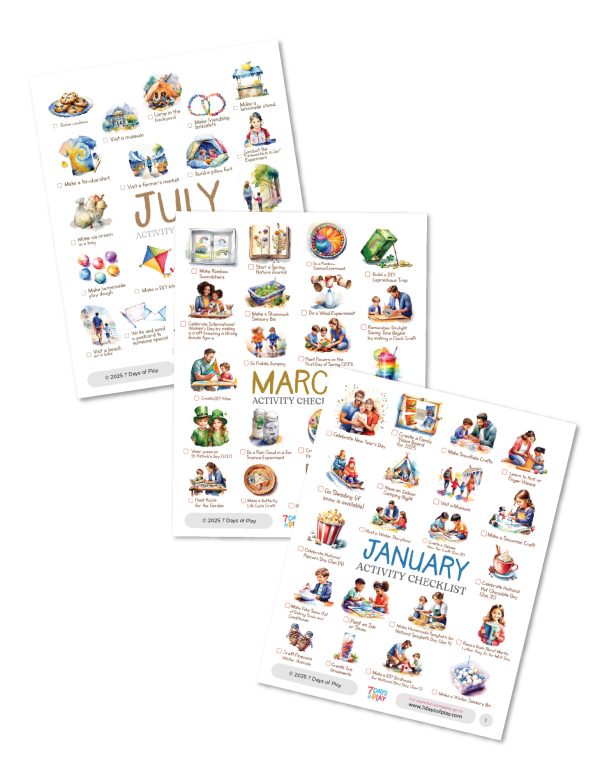 A Year of Family Fun: Monthly Activity Checklists 2025 - Printable