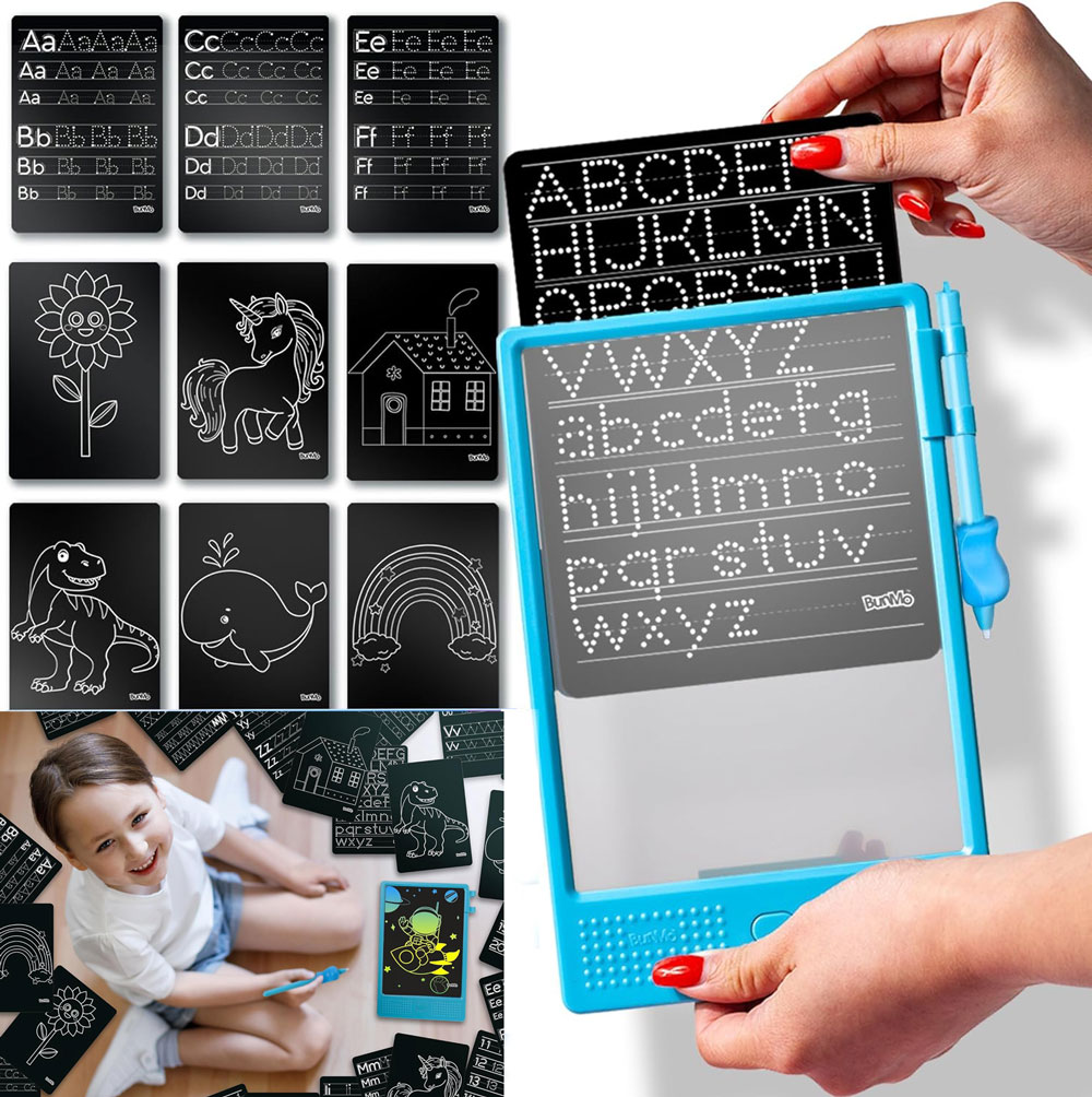 LCD writing toy with interchangeable tracing pages