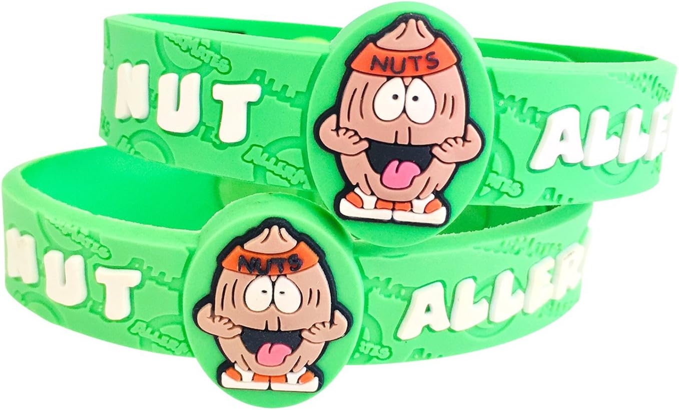 AllerMates Kids Medical Wristband - Tree Nut Children's Medic Alert Allergy Awareness Bracelet 