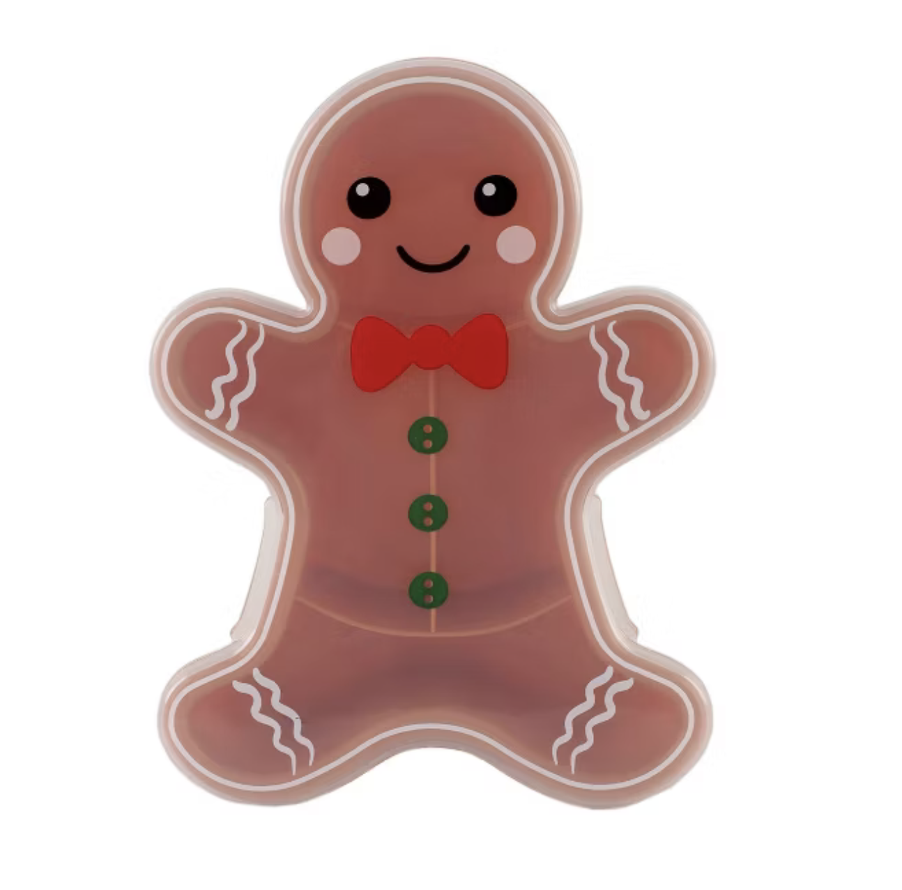 christmas-snack-container gingerbread man shaped snack container