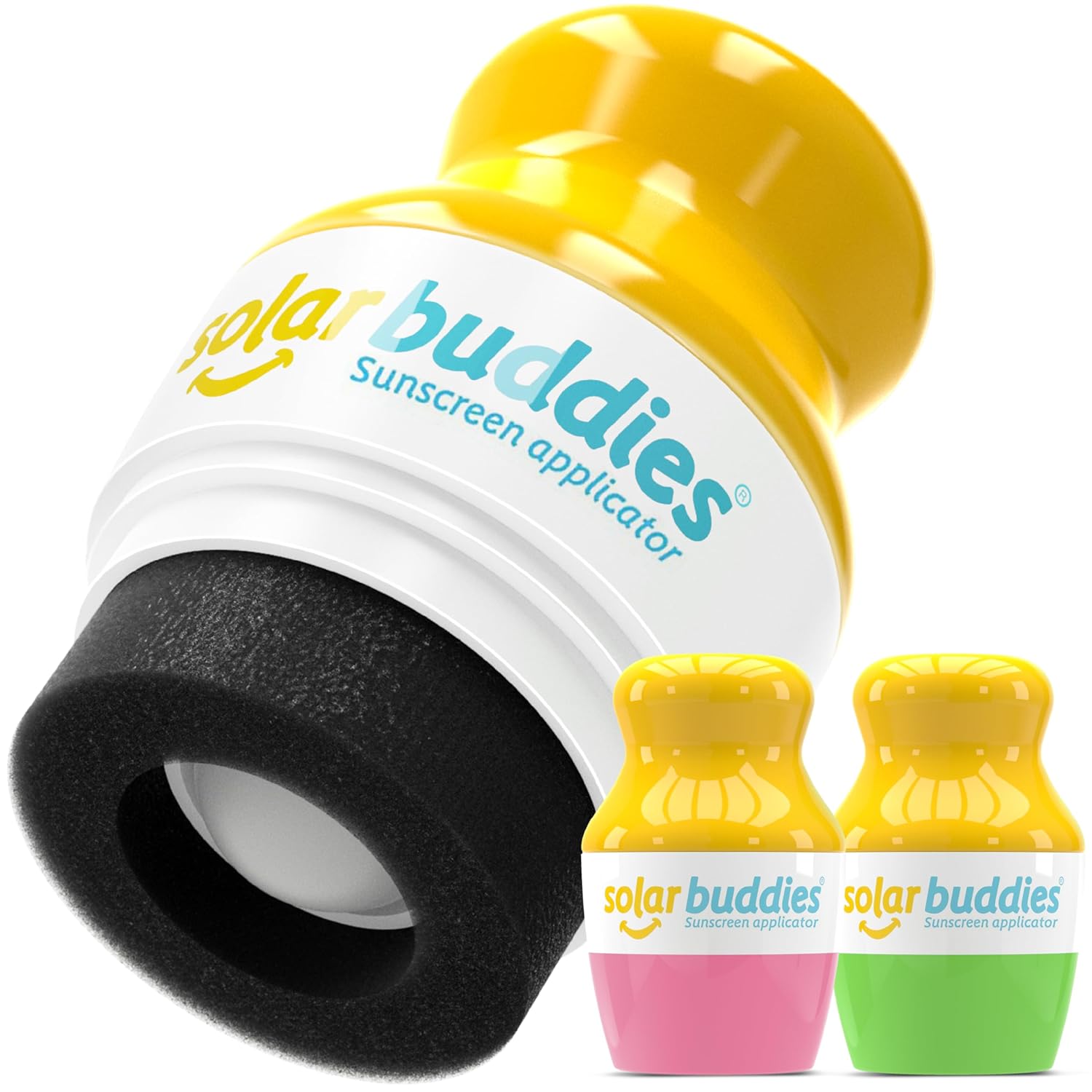 Solar Buddies Kids Sunscreen Applicator Solar Buddies sunscreen applicator with sponge roller top and pink and green color options<br />
