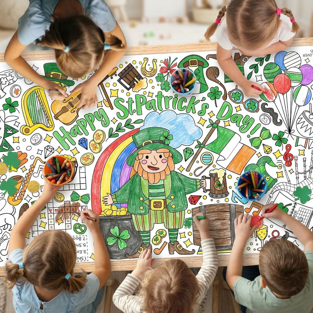 st-patricks-day-coloring St.Patrick's day craft ideas popsicle sticks frame