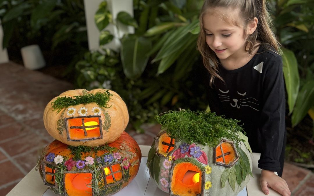 Fairy House Pumpkins – How to Make a Magical Glowing Pumpkin