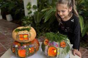 Fairy House Pumpkins – How to Make a Magical Glowing Pumpkin