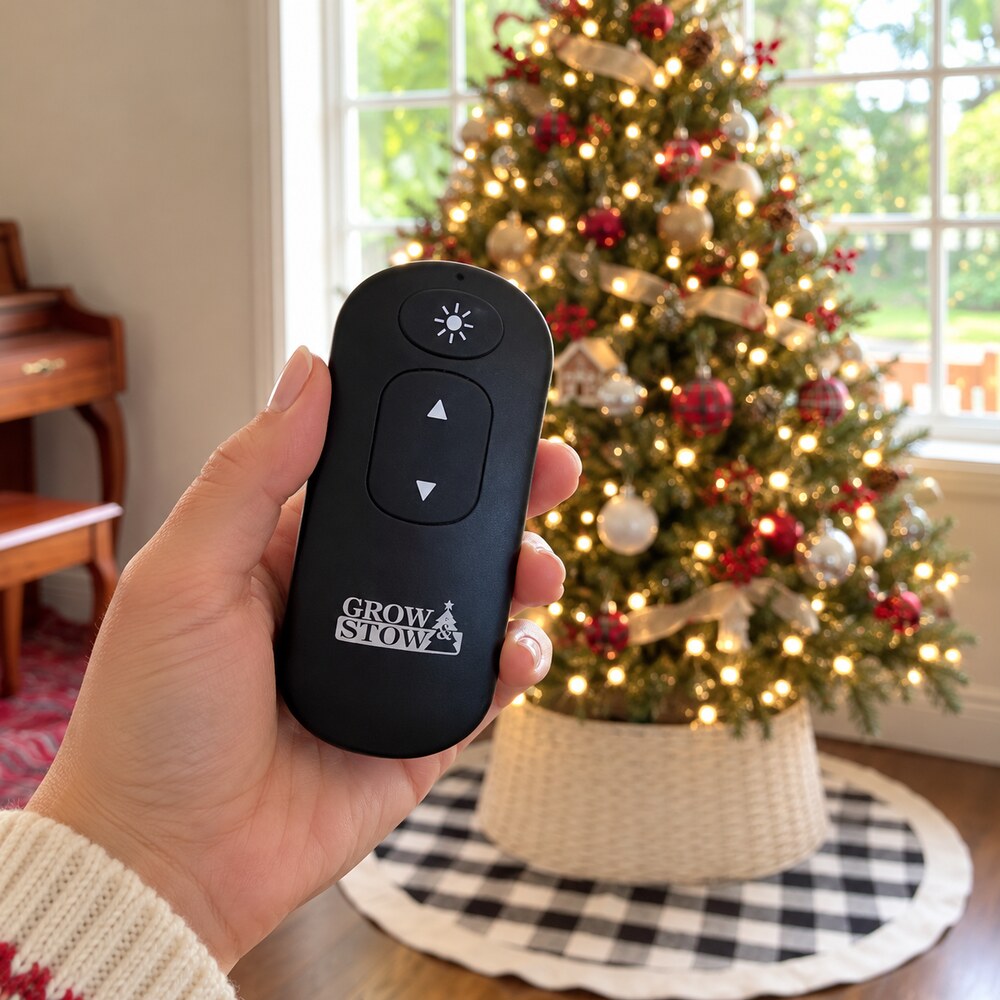 The remote that raises and lowers the tree