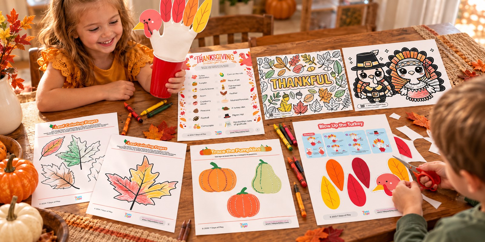 Thanksgiving Activity Sheets for Kids: Free & Printable Holiday Fun